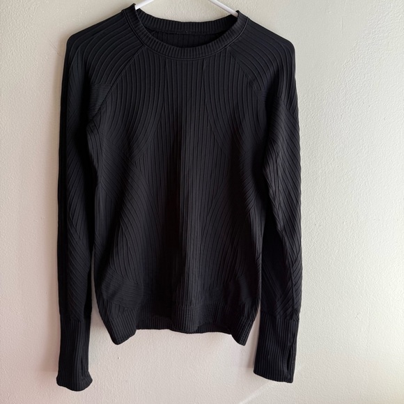 LULULEMON REST LESS PULLOVER AERIAL CURRENT BLACK SIZE 6 - Picture 5 of 7